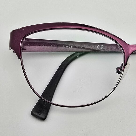 Versace Mod. 1240 1397 Plum Purple Cat Eye Eyeglasses Frame Italy 53-17-140 - Picture 14 of 14
